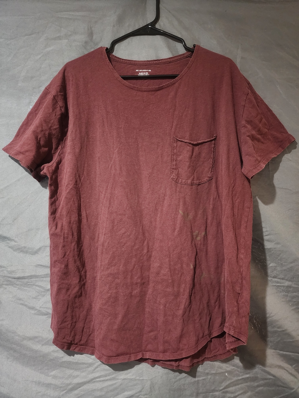 No Boundaries Red Short Sleeve Pocket T-Shirt XL Casual Basic